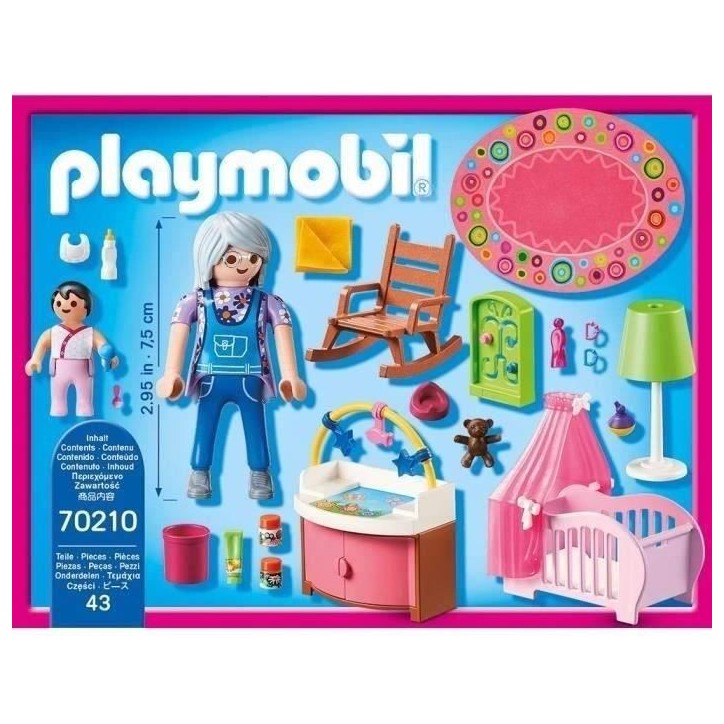 PLAYMOBIL 70210 Chambre de bébé, Dollhouse La Maison Traditionnelle, 100 pieces ,Des 4 ans PLAYMOBIL 70210 Chambre de bébé, Dollhouse La Maison Traditionnelle, 100 pieces ,Des 4 ans