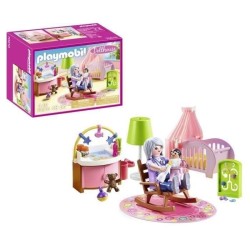PLAYMOBIL 70210 Chambre de bébé, Dollhouse La Maison Traditionnelle,