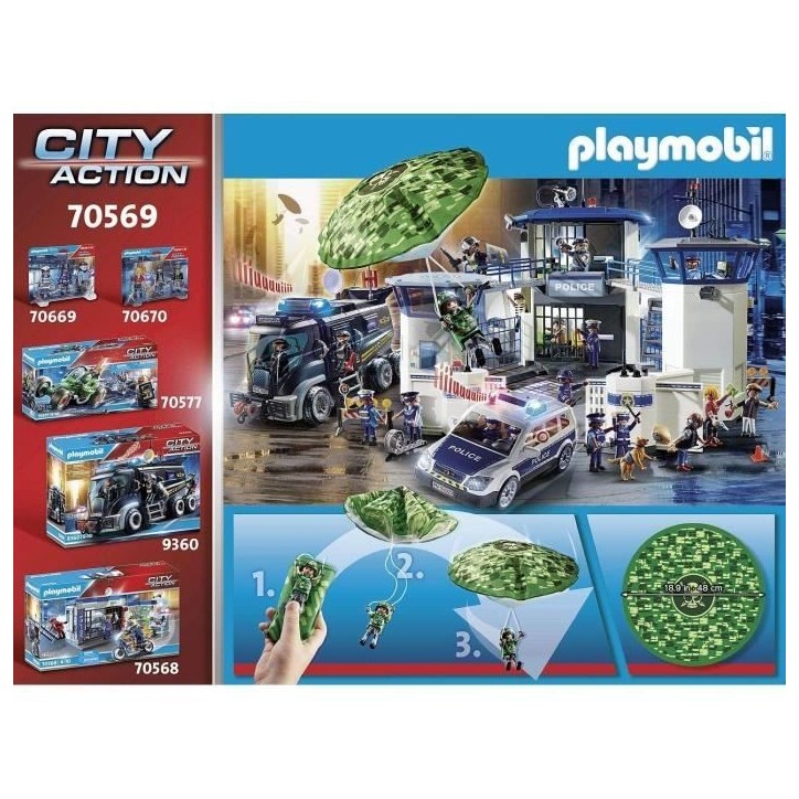 PLAYMOBIL 70569 Hélicoptere de police et parachutiste, City Action, Les Policiers, Des 4 ans PLAYMOBIL 70569 Hélicoptere de police et parachutiste, City Action, Les Policiers, Des 4 ans