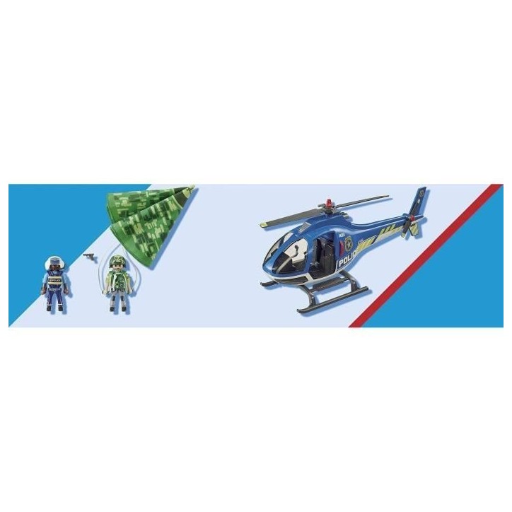 PLAYMOBIL 70569 Hélicoptere de police et parachutiste, City Action, Les Policiers, Des 4 ans PLAYMOBIL 70569 Hélicoptere de police et parachutiste, City Action, Les Policiers, Des 4 ans