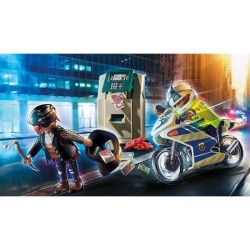 PLAYMOBIL 70572 Policier en moto et voleur, City Action, Les policiers