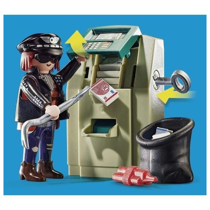 PLAYMOBIL 70572 Policier en moto et voleur, City Action, Les policiers, Des 4 ans