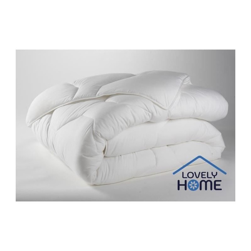 Couette tempérée 350gr/m² Anti-Acariens LOVELY HOME - 240x260 cm - Couette tempérée 350gr/m² Anti-Acariens LOVELY HOME - 240x260 cm -