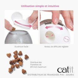 Distributeur de friandises pour chat - CATIT - PIXI - Design oreilles