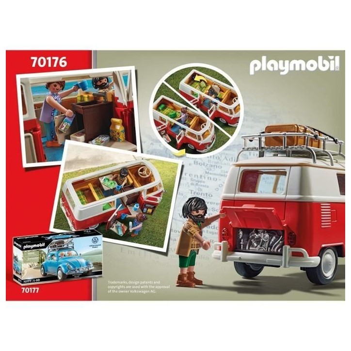 PLAYMOBIL 70176 Volkswagen T1 Combi, Classic cars, Adulte, Voiture de collection