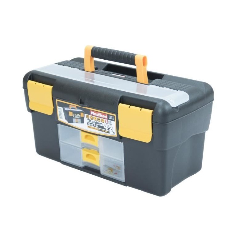 Boîte a outillage - Plastiken - 81042_NOIRE - 42 cm - Titanium - En p Boîte a outillage - Plastiken - 81042_NOIRE - 42 cm - Titanium - En p
