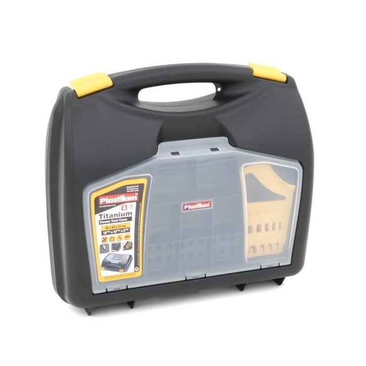Valise a outils - Plastiken - 63040_NOIRE - 40 cm - Titanium - En plastique