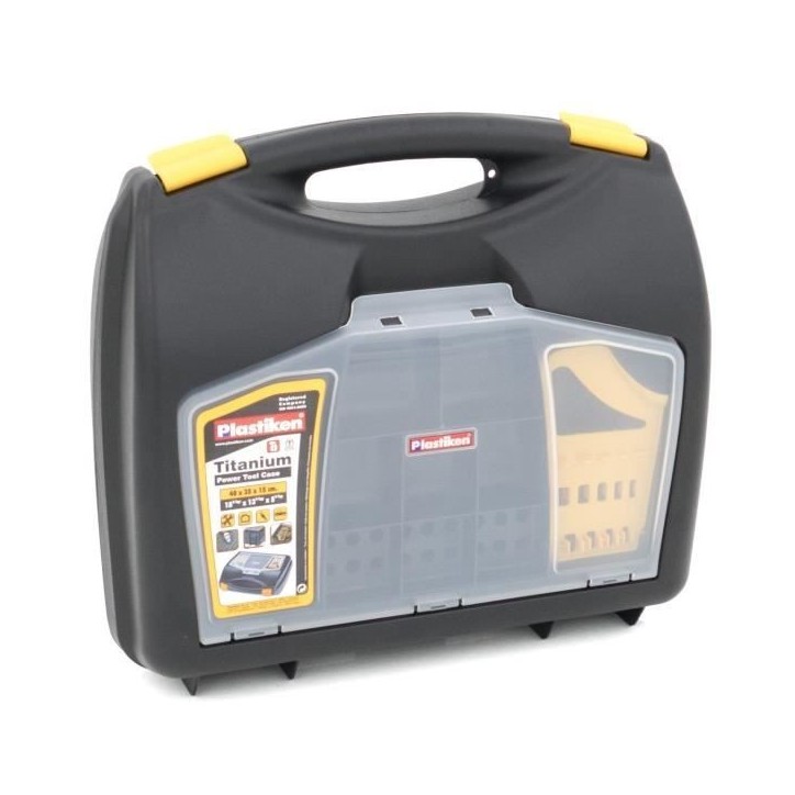 Valise a outils - Plastiken - 63040_NOIRE - 40 cm - Titanium - En plastique