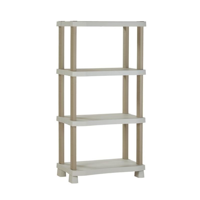 Etagere - PLASTIKEN - Plastique - 70 x 45 x 141 cm - 4 étages - Beige Etagere - PLASTIKEN - Plastique - 70 x 45 x 141 cm - 4 étages - Beige