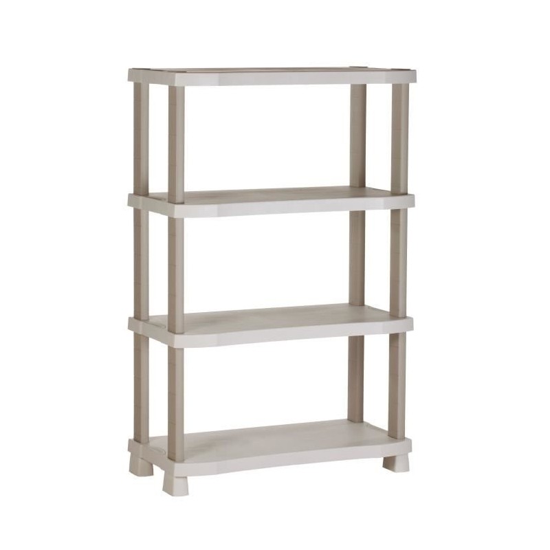 Etagere - PLASTIKEN - Plastique - 90 x 45 x 141 cm - 4 étages - Beige Etagere - PLASTIKEN - Plastique - 90 x 45 x 141 cm - 4 étages - Beige
