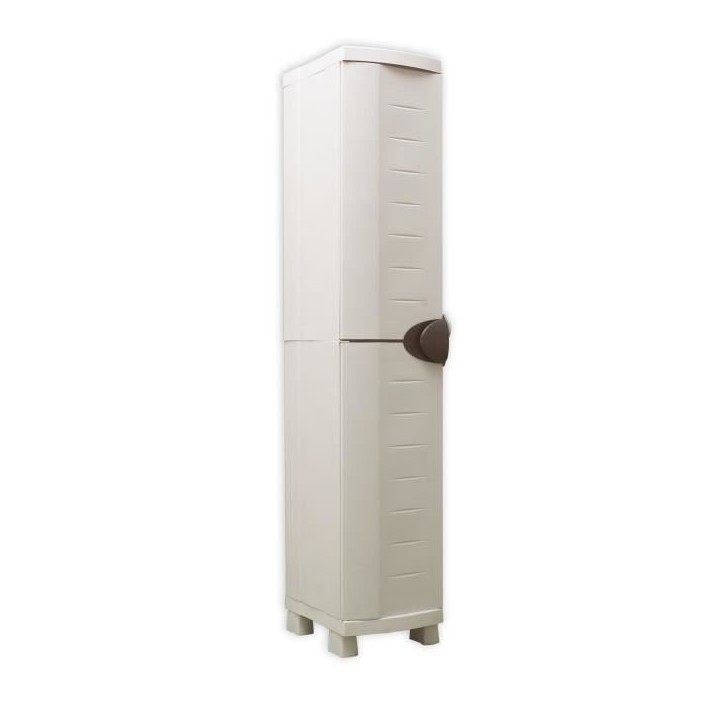 SPACESAVER 35 PLASTIKEN Armoire haute 1 Porte avec étageres - l 35 x p 45 x h 184 cm - Gamme Space SAVER - Intérieur et Extér SPACESAVER 35 PLASTIKEN Armoire haute 1 Porte avec étageres - l 35 x p 45 x h 184 cm - Gamme Space SAVER - Intérieur et Extér