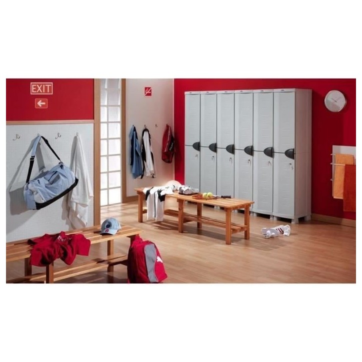 SPACESAVER 35 PLASTIKEN Armoire haute 1 Porte avec étageres - l 35 x p 45 x h 184 cm - Gamme Space SAVER - Intérieur et Extér SPACESAVER 35 PLASTIKEN Armoire haute 1 Porte avec étageres - l 35 x p 45 x h 184 cm - Gamme Space SAVER - Intérieur et Extér