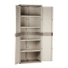 Armoire haute de rangement en résine - PLASTIKEN - TITANIUM - 4 étag