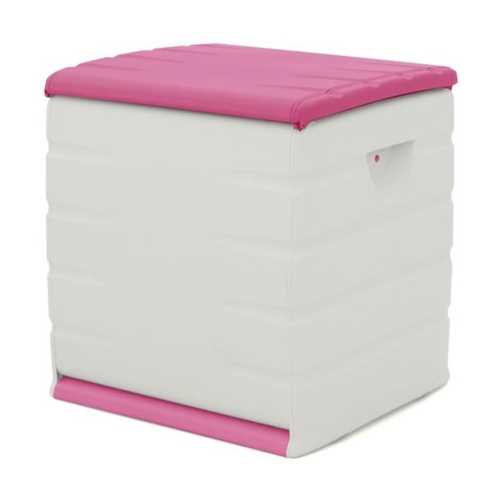 PLASTIKEN Coffre de rangement Space Saver avec roulettes et cadenas - Contenance 190 L - Coloris fuchsia PLASTIKEN Coffre de rangement Space Saver avec roulettes et cadenas - Contenance 190 L - Coloris fuchsia