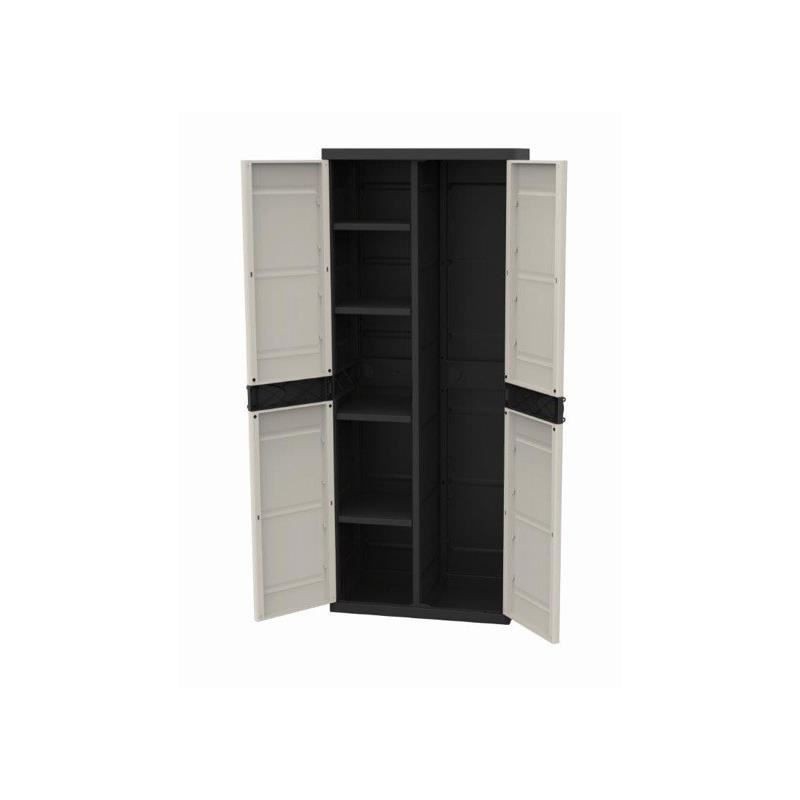 TITANIUM PLASTIKEN Armoire 2 portes avec étageres et penderie l70 x p TITANIUM PLASTIKEN Armoire 2 portes avec étageres et penderie l70 x p