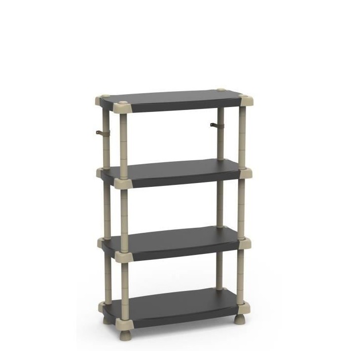 Etagere - PLASTIKEN - Plastique - 88 x 43 x 150 cm - 4 étages - Noir Etagere - PLASTIKEN - Plastique - 88 x 43 x 150 cm - 4 étages - Noir