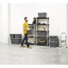 Etagere - PLASTIKEN - Plastique - 88 x 43 x 150 cm - 4 étages - Noir
