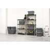 Etagere - PLASTIKEN - Plastique - 88 x 43 x 150 cm - 4 étages - Noir