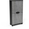 Armoire - PLASTIKEN - Space-saver - 90 cm - 4 étageres - Noir/gris