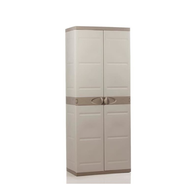 TITANIUM PLASTIKEN Armoire 2 portes avec étageres et penderie l70 x p TITANIUM PLASTIKEN Armoire 2 portes avec étageres et penderie l70 x p