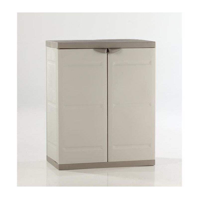 TITANIUM PLASTIKEN Armoire basse 2 portes avec étageres l70 x p44 x h TITANIUM PLASTIKEN Armoire basse 2 portes avec étageres l70 x p44 x h
