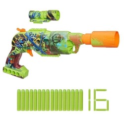 Nerf Zombie Driller, Blaster a fléchettes, cylindre rotatif, Des 8 an