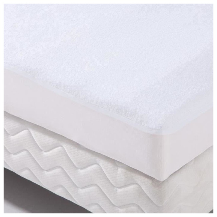 Protection literie housse imperméable Transalese éponge 100% coton 80x190 cm blanc Protection literie housse imperméable Transalese éponge 100% coton 80x190 cm blanc