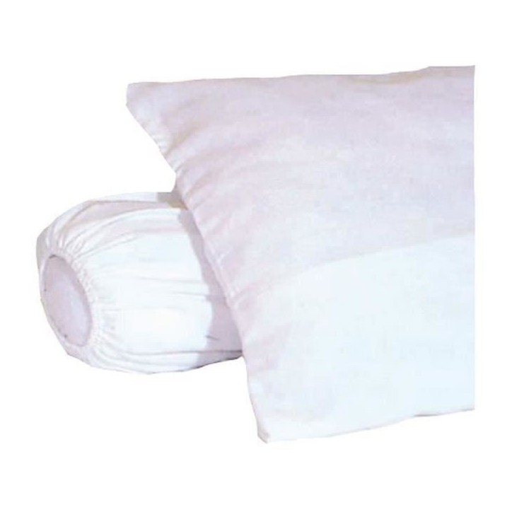 Sous-taie d'oreiller molleton 100% coton gratté 60x60 cm blanc Sous-taie d'oreiller molleton 100% coton gratté 60x60 cm blanc