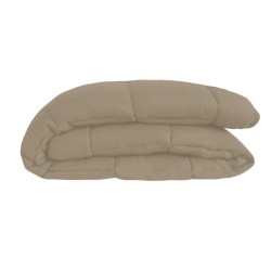 CALGARY Couette chaude Microfibre 400g/m² Taupe & Lin 140x200cm