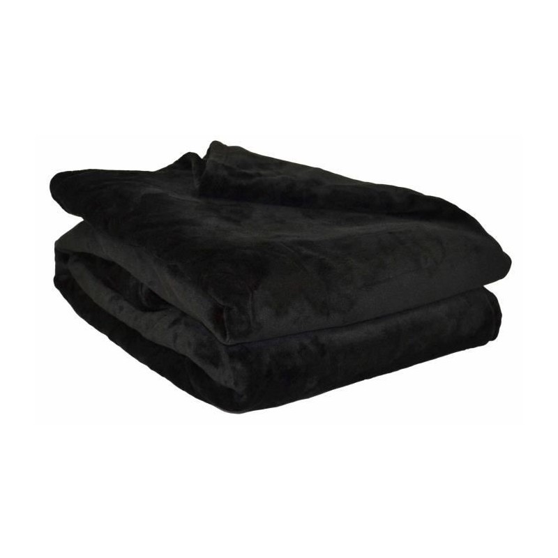 TOISON D'OR - Plaid - Microflanelle - 130x170cm - Noir