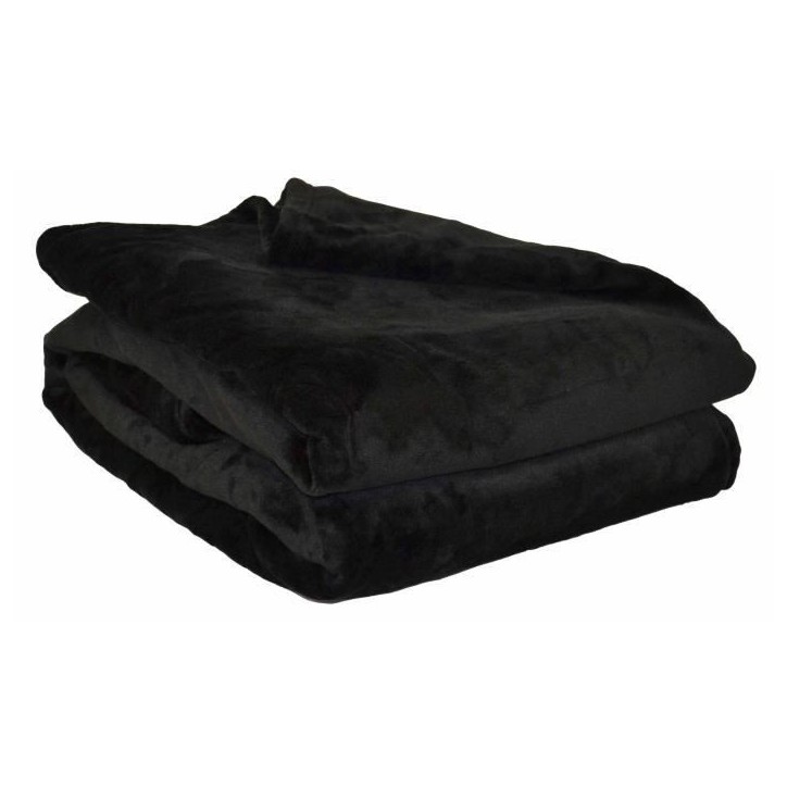 TOISON D'OR - Plaid - Microflanelle - 130x170cm - Noir TOISON D'OR - Plaid - Microflanelle - 130x170cm - Noir