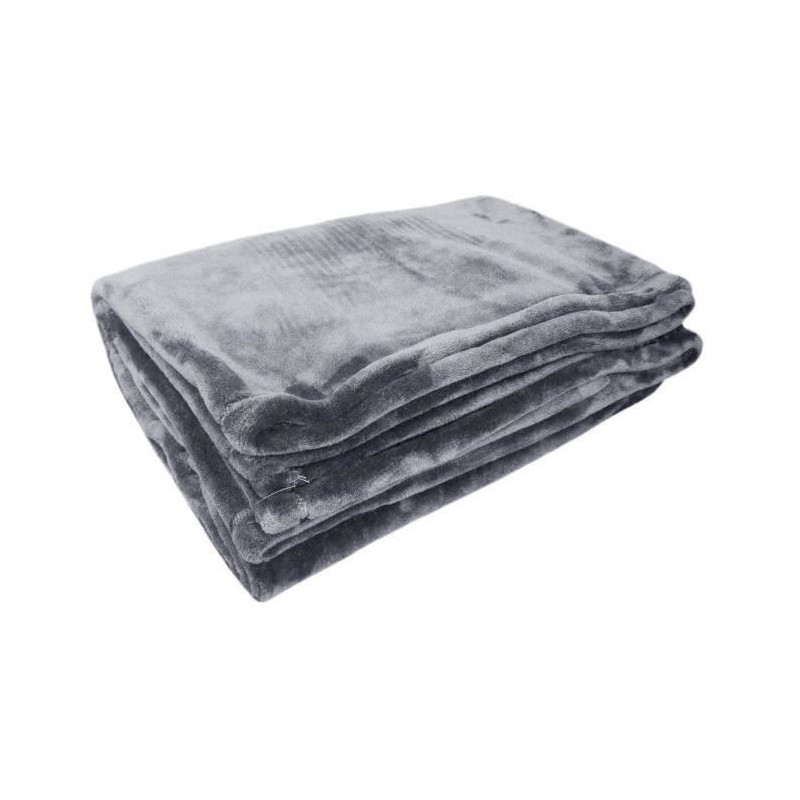 Couverture microflanelle 180x220 cm gris Couverture microflanelle 180x220 cm gris