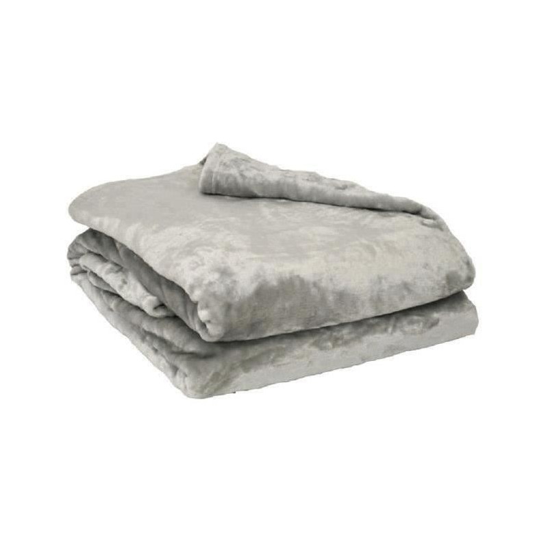 Couverture microflanelle 180x220 cm perle Couverture microflanelle 180x220 cm perle