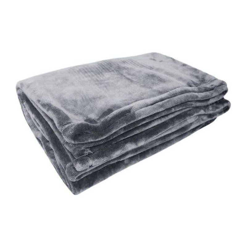 Couverture microflanelle 220x240 cm gris Couverture microflanelle 220x240 cm gris