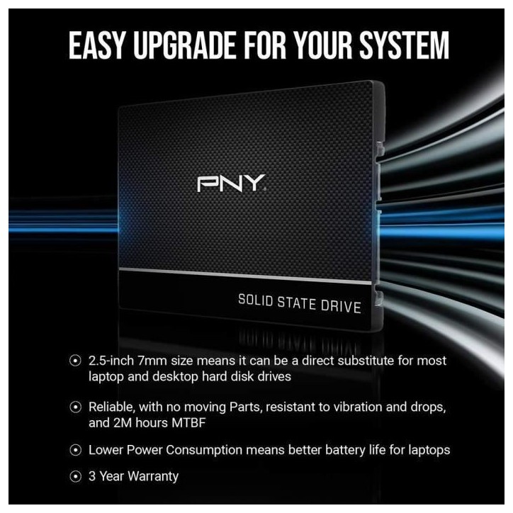 PNY CS900 SATA - SSD interne - 2.5 - 2To PNY CS900 SATA - SSD interne - 2.5 - 2To