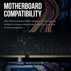 Mémoire DDR5 - PNY - PERFORMANCE - 16 Go - 4800 MHz - Énergie rédui