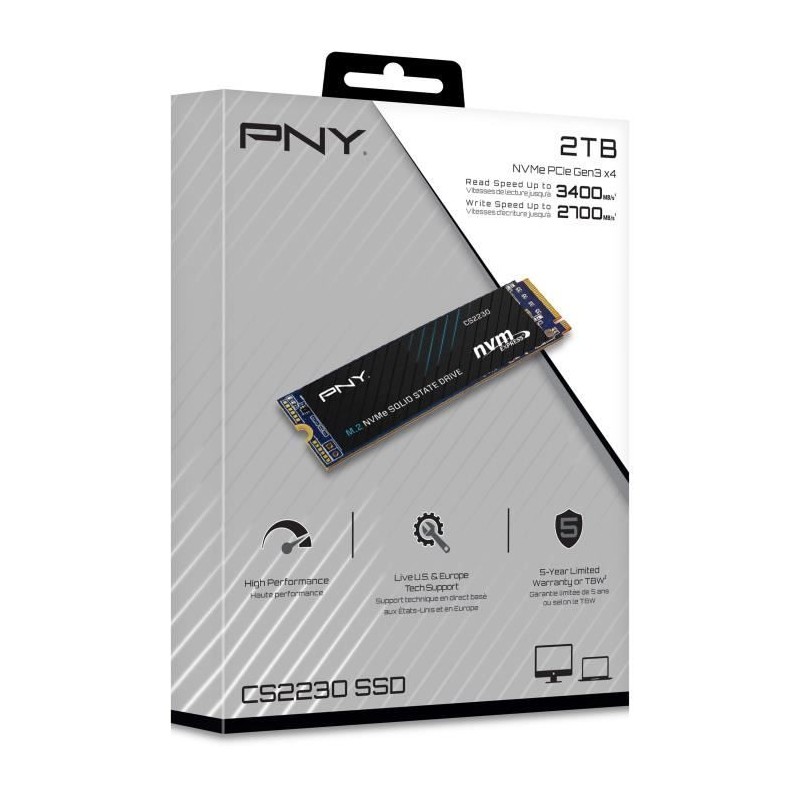 PNY - CS2230 SOLID STATE DRIVE - Disque dur SSD interne - 2 To PNY - CS2230 SOLID STATE DRIVE - Disque dur SSD interne - 2 To