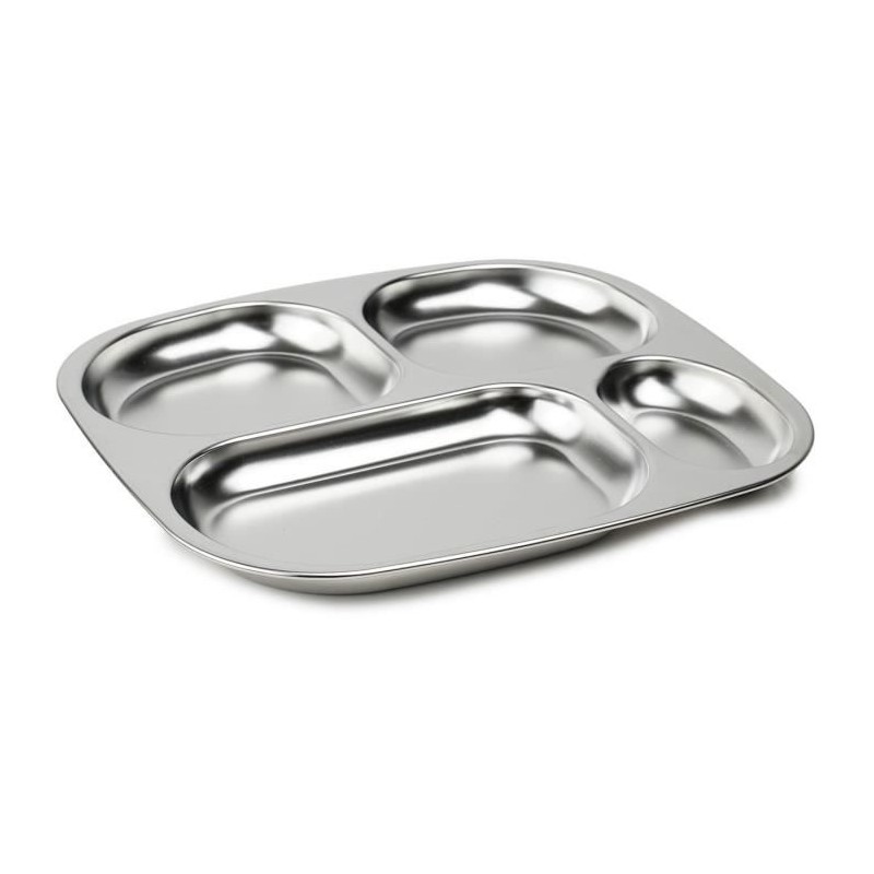 Plateau compartimenté - THERMOBABY - 4 compartiment - Sans BPA - Inox Plateau compartimenté - THERMOBABY - 4 compartiment - Sans BPA - Inox
