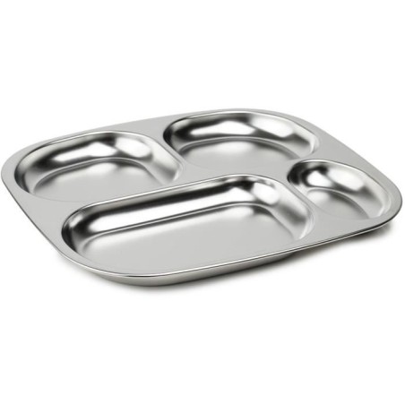 Plateau compartimenté - THERMOBABY - 4 compartiment - Sans BPA - Inox