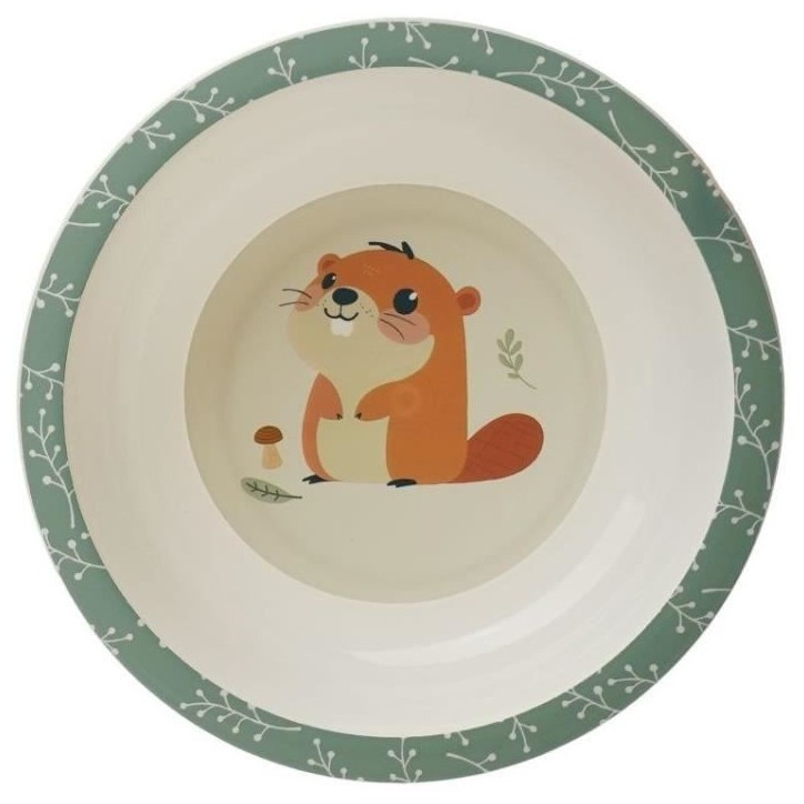 Mon premier coffret repas micro-ondes - THERMOBABY - Castor - Assiette, bol, gobelet