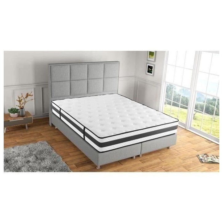 MODAMS Pocket 140 x 190 - 609 Ressorts ensachés - Mousse PU 24kg/m² - 5 zones - Respirant - Réversible - Ep. 24 cm MODAMS Pocket 140 x 190 - 609 Ressorts ensachés - Mousse PU 24kg/m² - 5 zones - Respirant - Réversible - Ep. 24 cm