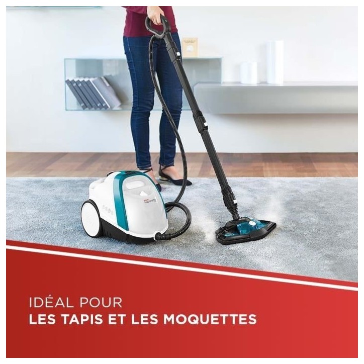 POLTI VAPORETTO SMART 100 T - Nettoyeur vapeur - autonomie illimitée - 4 BAR - 110g/min - 1500W - 9 accessoires - Turquoise POLTI VAPORETTO SMART 100 T - Nettoyeur vapeur - autonomie illimitée - 4 BAR - 110g/min - 1500W - 9 accessoires - Turquoise