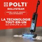 Aspirateur balai laveur vapeur sans fil - POLTI - RollySteam WD40C - 14000 Pa - 35 min - 0,6 L - Noir