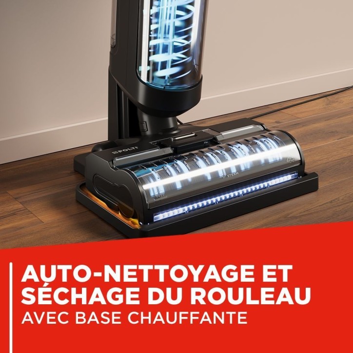 Aspirateur balai laveur vapeur sans fil - POLTI - RollySteam WD40C - 14000 Pa - 35 min - 0,6 L - Noir Aspirateur balai laveur vapeur sans fil - POLTI - RollySteam WD40C - 14000 Pa - 35 min - 0,6 L - Noir