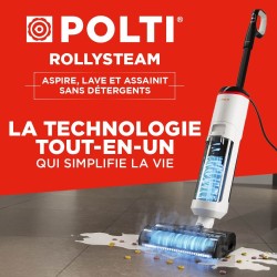 Aspirateur balai laveur vapeur - POLTI RollySteam WD10 - 7000 Pa - 0,6