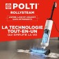 Aspirateur balai laveur vapeur - POLTI RollySteam WD10 - 7000 Pa - 0,6 L - Noir / Blanc