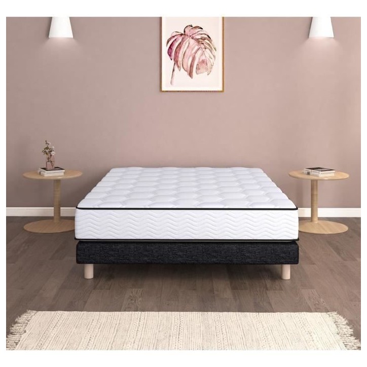 URBAN Collections PARIS Ensemble sommier et matelas 160 x 200 cm- 960 Ressorts ensachés et mémoire de forme - 24 cm - Ferme URBAN Collections PARIS Ensemble sommier et matelas 160 x 200 cm- 960 Ressorts ensachés et mémoire de forme - 24 cm - Ferme
