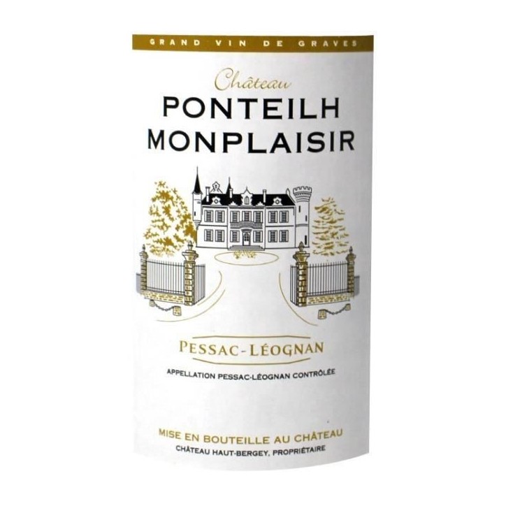 Château Ponteilh Monplaisir 2011 Pessac-Léognan - Vin rouge de Bordeaux