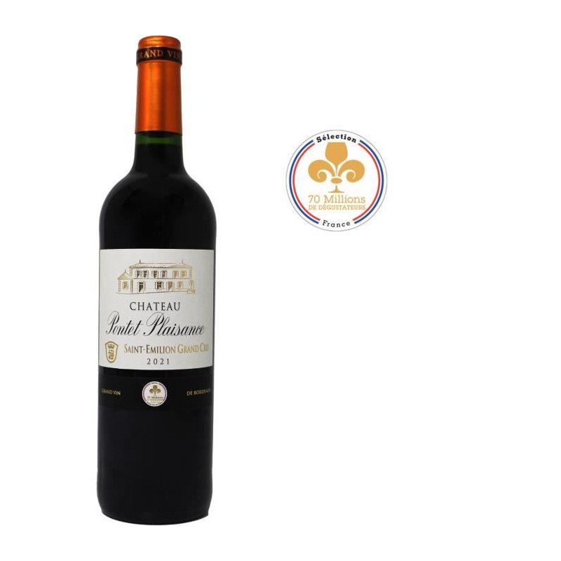 Château Pontet Plaisance 2021 Saint-Emilion Grand Cru - Vin rouge de Château Pontet Plaisance 2021 Saint-Emilion Grand Cru - Vin rouge de