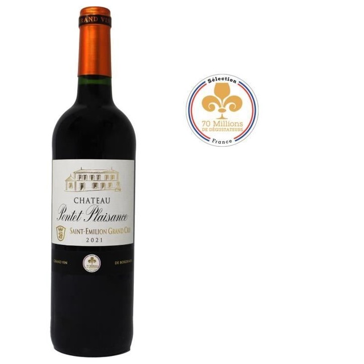 Château Pontet Plaisance 2021 Saint-Emilion Grand Cru - Vin rouge de Bordeaux